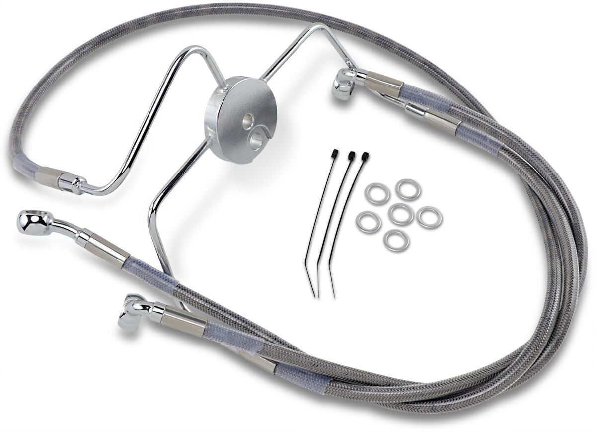 Drag Specialties Line Brk Ft Flr94 07 Ss+10 BRAKE LINES-HOSES-STAINLESS ST Drag Specialties