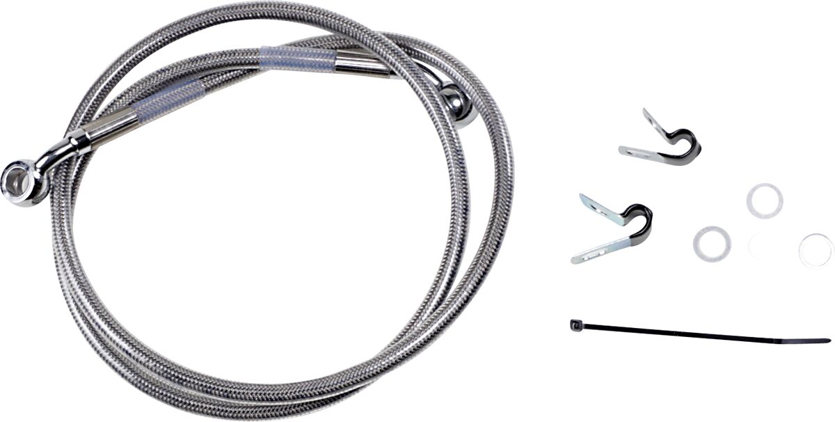 Drag Specialties Line Brk Ft Xl04 10 Ss+2 BRAKE LINES-HOSES-STAINLESS ST Drag Specialties