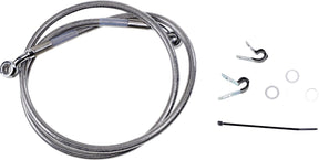 Drag Specialties Line Brk Ft Xl04 10 Ss+2 BRAKE LINES-HOSES-STAINLESS ST Drag Specialties