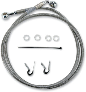 Drag Specialties Line Brk Ft Xl04 10 Ss+2 BRAKE LINES-HOSES-STAINLESS ST Drag Specialties