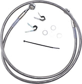 Drag Specialties Front Brake Line Stainless Steel Extended 4" Brake Lines Hoses Stainless Drag Specialties
