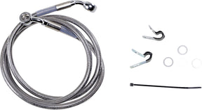 Drag Specialties Front Brake Line Stainless Steel Extended 6" Brake Lines Hoses Stainless Drag Specialties