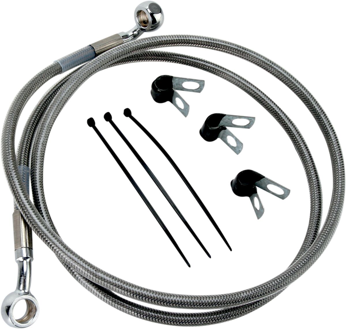 Drag Specialties Line Brk Fr00 07 Flst Ss+2 BRAKE LINES-HOSES-STAINLESS ST Drag Specialties