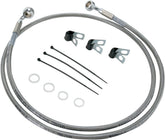 Drag Specialties Front Brake Line Stainless Steel Extended 4" Brake Lines Hoses Stainless Drag Specialties