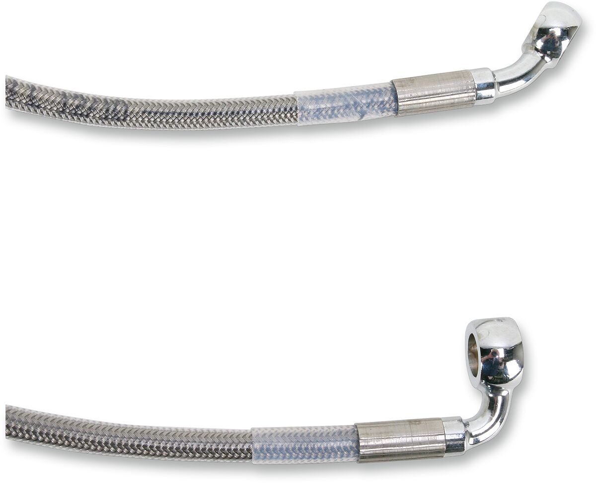 Drag Specialties Front Brake Line Stainless Steel Extended 4" Brake Lines Hoses Stainless Drag Specialties