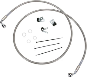 Drag Specialties Front Brake Line Stainless Steel Extended 6" Brake Lines Hoses Stainless Drag Specialties