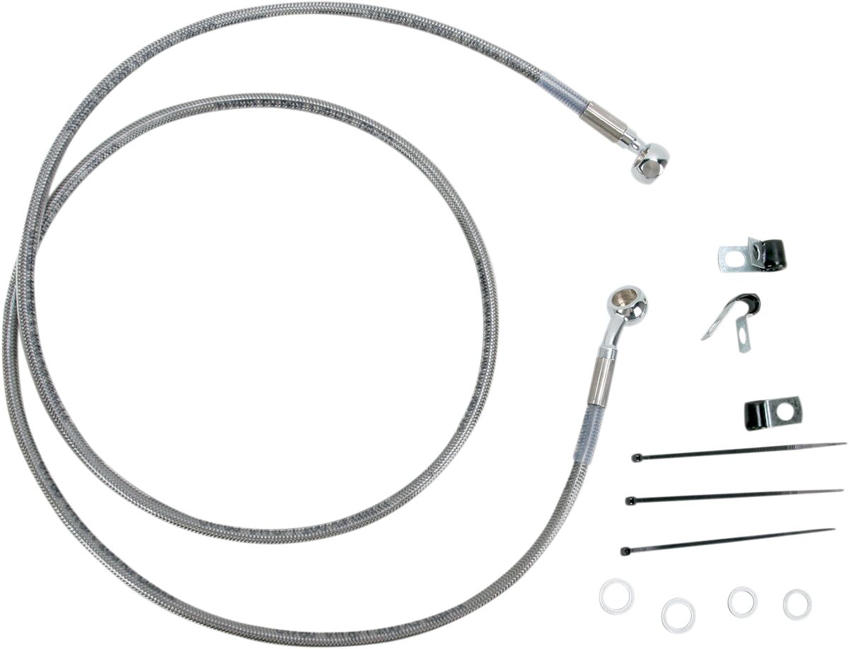 Drag Specialties Line Brk Fr00 07 Flst Ss+8 BRAKE LINES-HOSES-STAINLESS ST Drag Specialties
