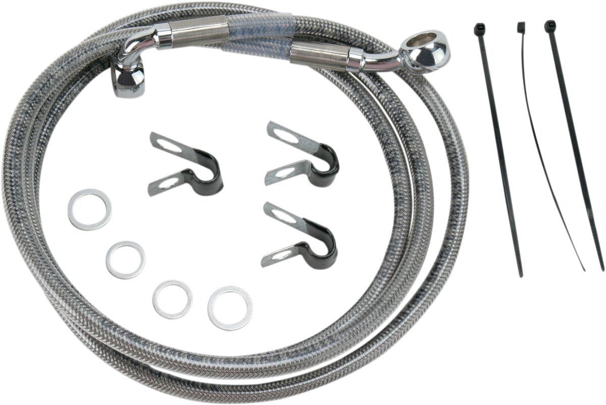 Drag Specialties Line Brk F00 07 Flst Ss+10 BRAKE LINES-HOSES-STAINLESS ST Drag Specialties