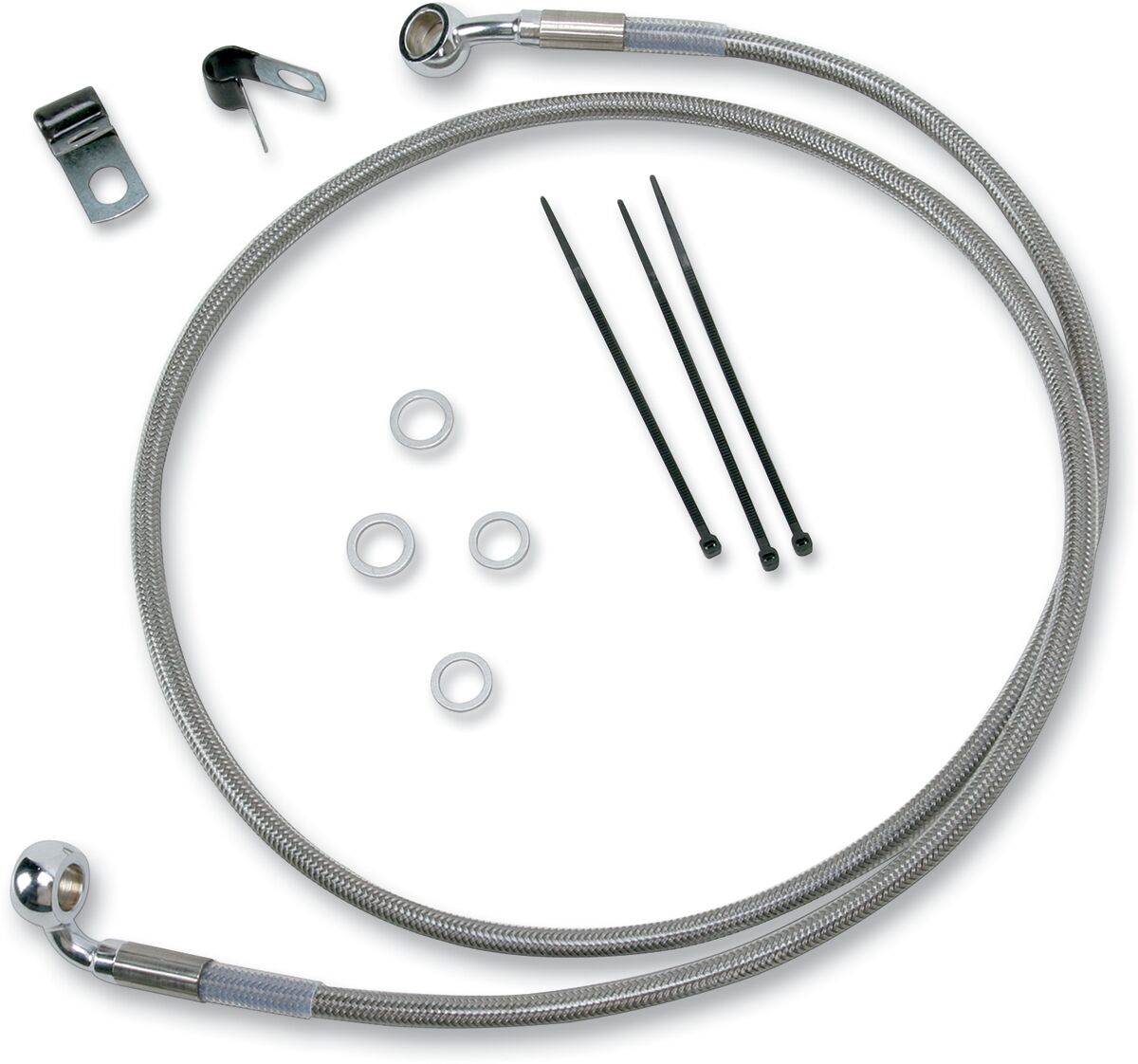 Drag Specialties Line Brk Fr99 07 Fxst Ss+2 BRAKE LINES-HOSES-STAINLESS ST Drag Specialties