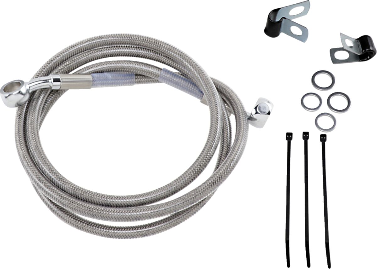 Drag Specialties Line Brk Fr99 07 Fxst Ss+4 BRAKE LINES-HOSES-STAINLESS ST Drag Specialties