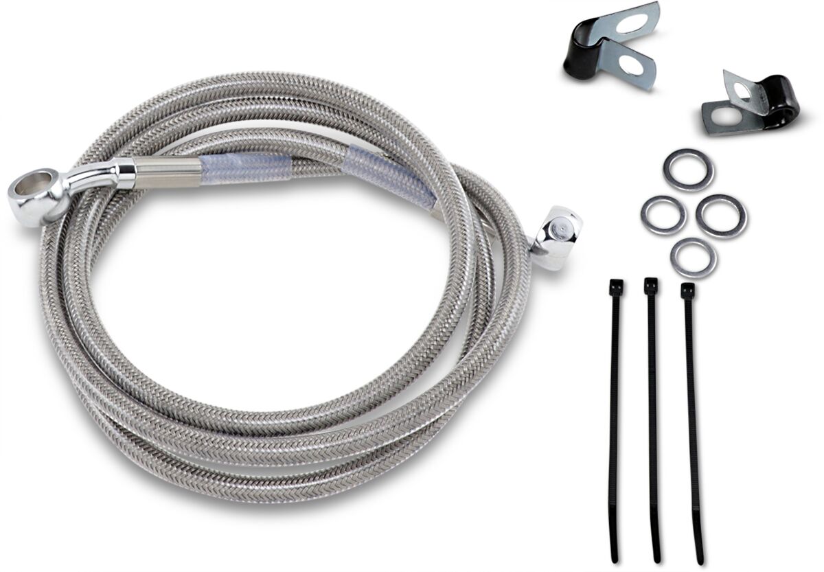 Drag Specialties Line Brk Fr99 07 Fxst Ss+4 BRAKE LINES-HOSES-STAINLESS ST Drag Specialties