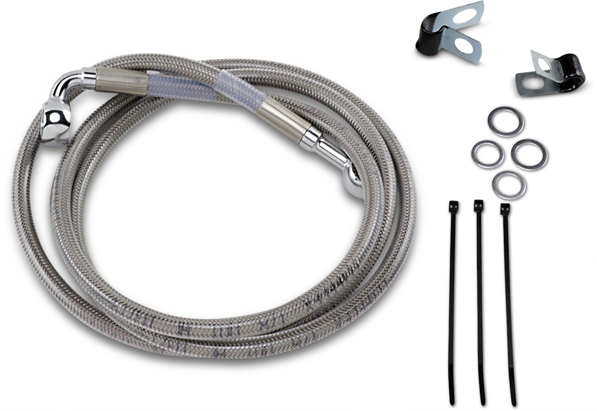 Drag Specialties Line Brk Ft Wg 93 05 Ss+4 BRAKE LINES-HOSES-STAINLESS ST Drag Specialties