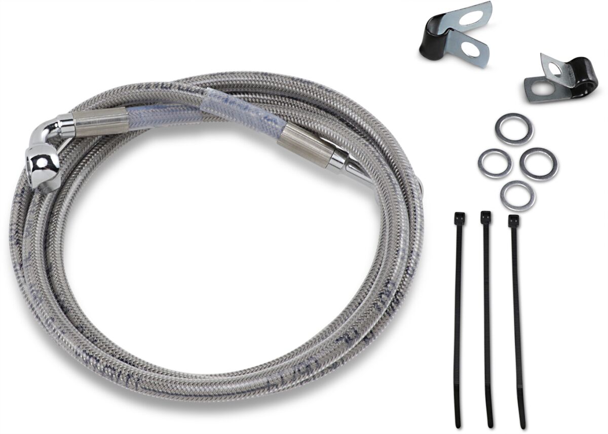 Drag Specialties Line Brk Ft Wg 93 05 Ss+6 BRAKE LINES-HOSES-STAINLESS ST Drag Specialties