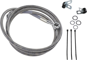 Drag Specialties Line Brk Ft Wg 93 05 Ss+8 BRAKE LINES-HOSES-STAINLESS ST Drag Specialties