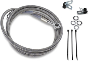 Drag Specialties Line Brk Ft Wg 93 05 Ss+8 BRAKE LINES-HOSES-STAINLESS ST Drag Specialties