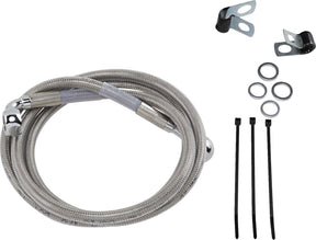 Drag Specialties Line Brk Ft Fxd 95 9 Ss+4 BRAKE LINES-HOSES-STAINLESS ST Drag Specialties