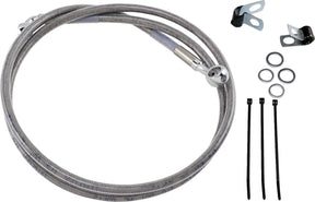 Drag Specialties Line Brk Ft Fxd 95 9 Ss+8 BRAKE LINES-HOSES-STAINLESS ST Drag Specialties