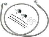 Drag Specialties Line Brk Ft Fxd 00 5 Ss+2 BRAKE LINES-HOSES-STAINLESS ST Drag Specialties