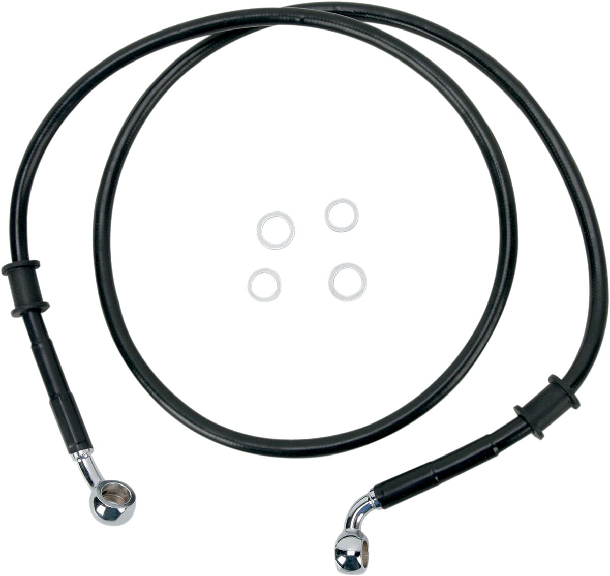 Drag Specialties Brakeline 08 10 Fxst Blk BRAKE LINES-HOSES-STAINLESS ST Drag Specialties