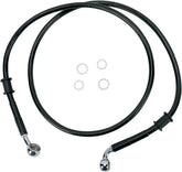 Drag Specialties Brakeline 08 10 Fxst Blk BRAKE LINES-HOSES-STAINLESS ST Drag Specialties