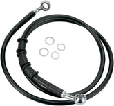 Drag Specialties Front Brake Line Black Vinyl Coated Stainless Steel Brake Lines Hoses Stainless Drag Specialties