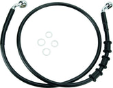Drag Specialties Front Brake Line Black Vinyl Coated Stainless Steel Extended 2" Brake Lines Hoses Stainless Drag Specialties
