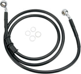 Drag Specialties Brakeline Fxdl 08 09 Blk BRAKE LINES-HOSES-STAINLESS ST Drag Specialties