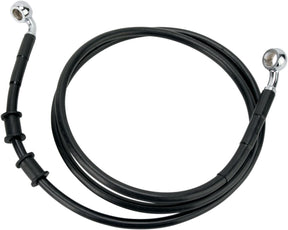 Drag Specialties Front Brake Line Black Vinyl Coated Stainless Steel Extended 10" Drag Specialties Default Title