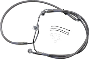 Drag Specialties Brakeline Fxdf08 17 Ss+2 BRAKE LINES-HOSES-STAINLESS ST Drag Specialties