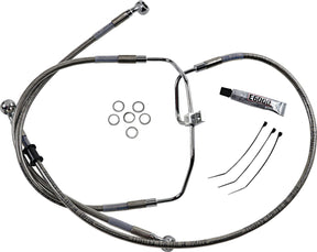 Drag Specialties Brakeline Fxdf08 17 Ss+10 BRAKE LINES-HOSES-STAINLESS ST Drag Specialties