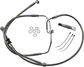 Drag Specialties Brakeline Fxdf08 17 Ss+10 BRAKE LINES-HOSES-STAINLESS ST Drag Specialties