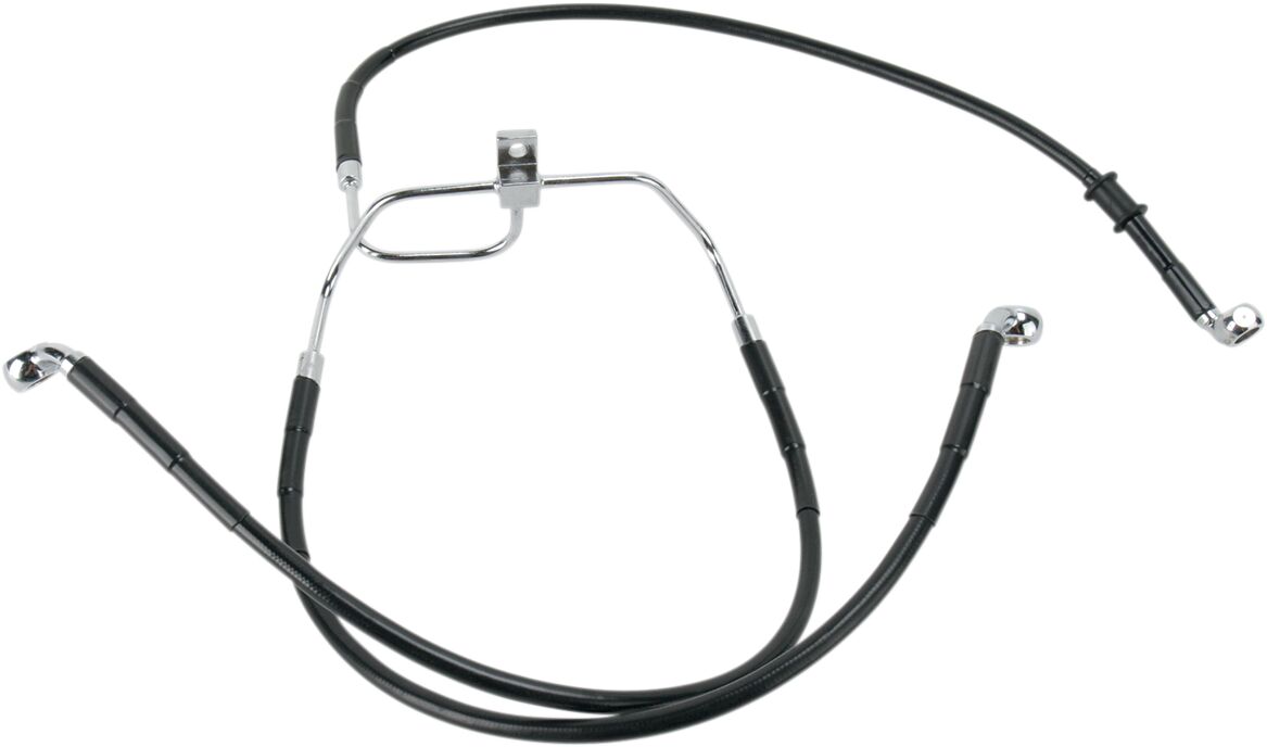 Drag Specialties Front Brake Line Black Vinyl Coated Stainless Steel Brake Lines Hoses Stainless Drag Specialties