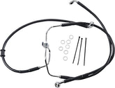 Drag Specialties Brakeline Fxdf08 17 Blk+2 BRAKE LINES-HOSES-STAINLESS ST Drag Specialties