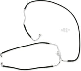 Drag Specialties Front Lower Brake Line Black Vinyl Coated Stainless Steel Brake Lines Hoses Stainless Drag Specialties