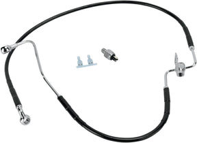 Drag Specialties Rear Brake Line Black Vinyl Coated Stainless Steel Brake Lines Hoses Stainless Drag Specialties