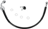 Drag Specialties Rear Brake Line Black Vinyl Coated Stainless Steel Brake Lines Hoses Stainless Drag Specialties