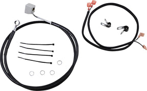 Drag Specialties Rear Brake Line Black Vinyl Coated Stainless Steel Brake Lines Hoses Stainless Drag Specialties