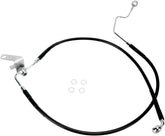 Drag Specialties Rear Brake Line Black Vinyl Coated Stainless Steel Brake Lines Hoses Stainless Drag Specialties