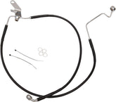 Drag Specialties Rear Brake Line Black Vinyl Coated Stainless Steel Extended 2" Brake Lines Hoses Stainless Drag Specialties