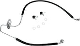 Drag Specialties Rear Brake Line Black Vinyl Coated Stainless Steel Brake Lines Hoses Stainless Drag Specialties