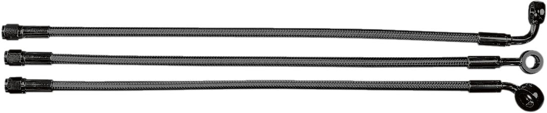 Magnum Shielding Brake Line Upper Dual Disc Non Abs Designer Chrome Black Brake Lines Hoses Stainless Magnum Shielding