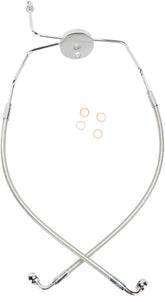 Magnum Shielding Line Brk Lwr08 13 Flht Pol BRAKE LINES-HOSES-STAINLESS ST Magnum Shielding