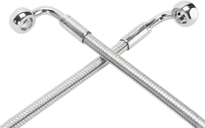 Magnum Shielding Line Brk Lwr08 13 Flht Pol BRAKE LINES-HOSES-STAINLESS ST Magnum Shielding