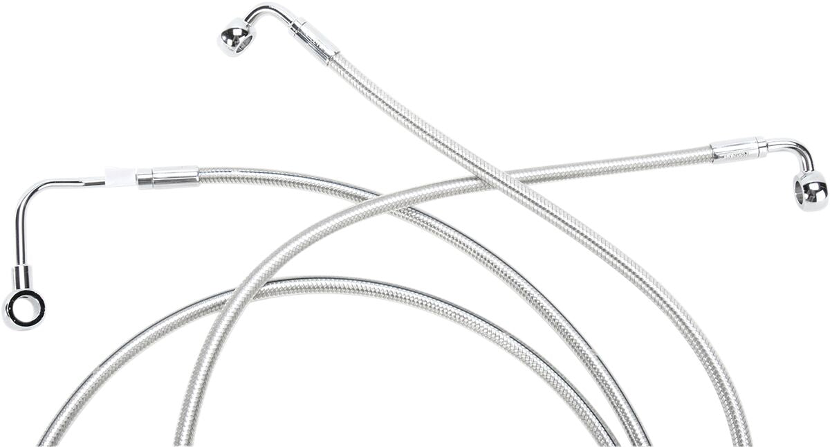 Magnum Shielding Brake Line Front Lower Dual Disc Abs Designer Stainless Polished Nature Brake Lines Hoses Stainless Magnum Shielding