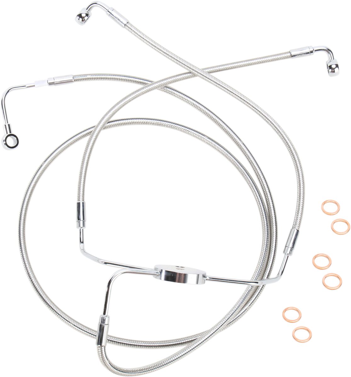 Magnum Shielding Brake Line Front Lower Dual Disc Abs Designer Stainless Polished Nature Brake Lines Hoses Stainless Magnum Shielding