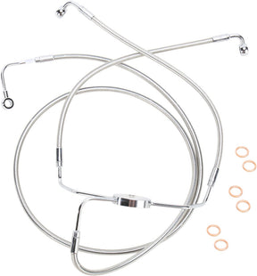 Magnum Shielding Brake Line Front Lower Dual Disc Abs Designer Stainless Polished Nature Brake Lines Hoses Stainless Magnum Shielding