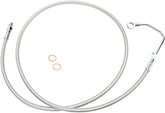 Magnum Shielding Line Brk Mid Flht Abs Pol BRAKE LINES-HOSES-STAINLESS ST Magnum Shielding