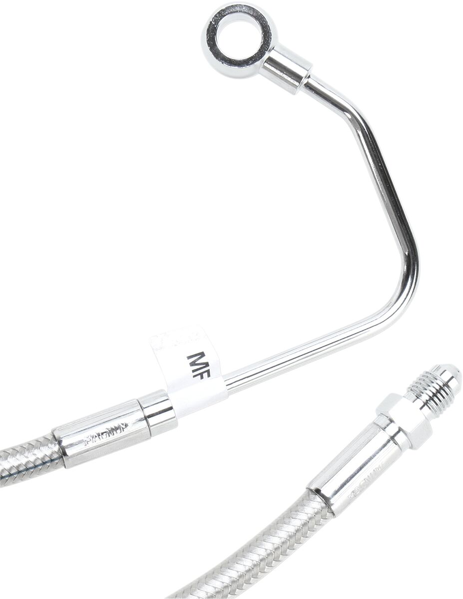 Magnum Shielding Line Brk Mid Flht Abs Pol BRAKE LINES-HOSES-STAINLESS ST Magnum Shielding