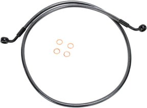 Magnum Shielding Brake Line Single Disc E Z Align Chrome Black Brake Lines Hoses Stainless Magnum Shielding