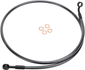 Magnum Shielding Brake Line Single Disc E Z Align Chrome Black Brake Lines Hoses Stainless Magnum Shielding